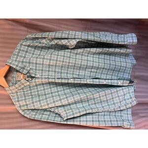 L.L.Bean Traditional Fit Men's‎ Casual Shirt - XXL, Blue Plaid